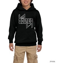 Zepplin Giyim Bolzer Siyah Çocuk Kapşonlu Sweatshirt