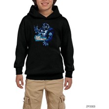 Zepplin Giyim Turquality Wolf Siyah Çocuk Kapşonlu Sweatshirt