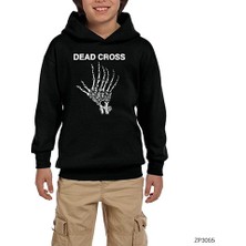 Zepplin Giyim Dead Cross Siyah Çocuk Kapşonlu Sweatshirt