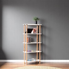 Eymense Pia 5 Raflı Kitaplık Çok Amaçlı Dolap