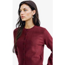 DeFacto Slim Fit Dar Kesim Bisiklet Yaka Düğmeli Triko Hırka E8236AX25WN