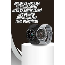 Ceylan Adam Akıllı Saat Bluetooth Bağlantılı Yuvarlak Ekran Plastik Kordonlu