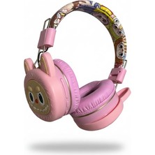 Netavantaj Pembe Labubu Kablosuz Bluetooth Katlanabilir Kulaküstü Kulakl?