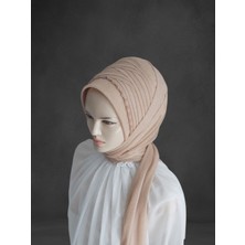 Simli Gold Işlemeli 4 Lu Geçiş Hazır Duvak Hazır Şal Hazır Türban