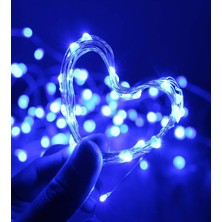 Brokoli Home Ev Balkon ve Parti Için 10 Metre Pilli Mavi Renk Peri LED Yılbaşı Süsü Işık