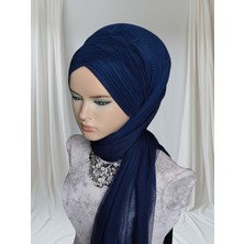 Lacivert Sevda Şal Model Hazır Duvak Hazır Şal Hazır Türban