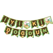 Patladı Gitti Iyiki Doğdun Zikzak Dinazor Banner