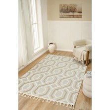 Venucci Home & Living Quincey Bukleli Yumuşak Peluş Post Shaggy Krem Çocuk Odası Oturma Odası Salon Mutfak Halısı