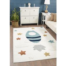 Quincey Bukleli Renkli Yumuşak Peluş Çocuk Odası Halı Bebek Odası Genç Odası Halısı