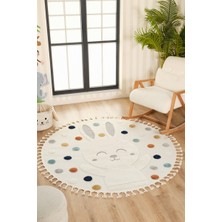 Venucci Home & Living Quincey Bukleli Yumuşak Peluş Post Shaggy Krem Çocuk Odası Oturma Odası Salon Mutfak Halısı