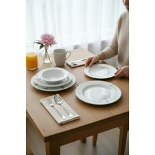 Akayev Porselen Rosey 24 Parça Yemek Takımı