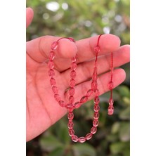 Midyat Nurtaş Gümüş Gül Rengi Arpa Kesim Özel Sistem Ateş Kehribar Tesbih 201024764