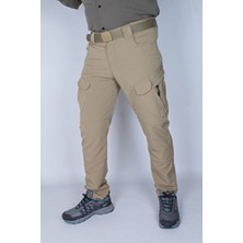 Nikbin Tactical Taktik Pantolon Outdoor Kargo Cep Likrali (Yazlık)-Bej