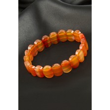 Bijuteri Net Oval Kesim Orjinal Akik Doğaltaşlı Bileklik