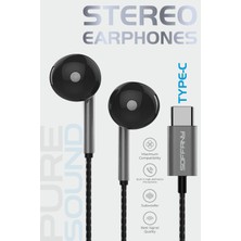 Soffany HF91-02 Type-C Girişli  Kablolu Kulaklık  Siyah