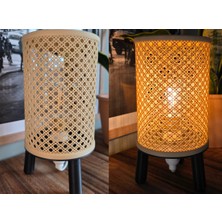 Antilop Modern Rattan Stili Abajur – Ortam Işığı Masa Lambası