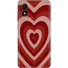 Egstech Tcl 303 Kılıf Silikon Renkli Phone Case Mat Kalp