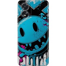 Egstech Oppo A38 Kılıf (CPH2579) Uyumlu Silikon Desenli Kalıplı Kapak Vintage Wall