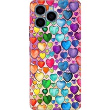 Egstech Omix X6 Kılıf Silikon Özel Kapak Kalp Çizim