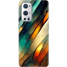 Egstech Oneplus 9 Pro Kılıf Desenli Design Silikon Flora Mermer