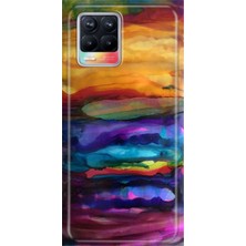 Egstech Realme 8 / Realme 8 Pro Kılıf Renkli Esnek Silikon Sulu Boya