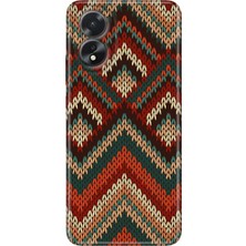 Egstech Oppo A38 Kılıf (CPH2579) Uyumlu Silikon Desenli Kalıplı Kapak Zikzak