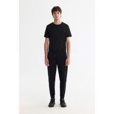 Avva Erkek Siyah Beli Lastikli Bağcıklı Elastan Regular Fit Eşofman Altı A42Y3418