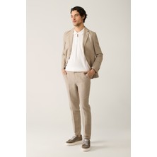 Avva Erkek Vizon Yandan CepliKeten Karışımlı Relaxed Fit Pantolon A41Y3260