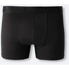 AVVA Erkek Siyah Basic Pamuklu Tekli Regular Fit Boxer B009510