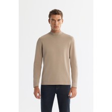 Avva Erkek Vizon Yarım Balıkçı Yaka Rayon Triko Regular Fit Kazak A42Y5100