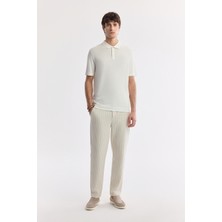 Avva Erkek Bej Klasik Bel Viskon Karışımlı Gofreli Relaxed Fit Pantolon A51Y3044