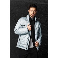 AVVA Erkek Gri Su İtici Rüzgar Geçirmez Şişme Regular Fit Mont B006082