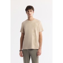 Avva Erkek Vizon Baskılı Bisiklet Yaka İnterlok Regular Fit T-Shirt A41Y1175