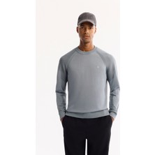 Avva Erkek Mavi Bisiklet Yaka Dokulu Triko Regular Fit Kazak A52Y5083