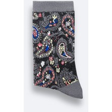 Avva Erkek Antrasit Pamuklu Desenli Soket Çorap A42Y8523