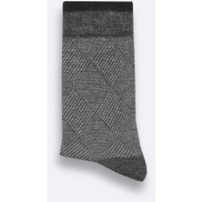 Avva Erkek Antrasit Desenli Bambu Soket Çorap A52Y8500