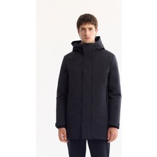 AVVA Erkek Lacivert Kapüşonlu Su İtici Rüzgar Geçirme -7°C Dayanıklı Regular Fit Mont A52Y6126