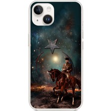 TechTree iPhone 13 - 14 Uyumlu Atatürk At Üstünde Zafer Baskılı Silikon Kılıf