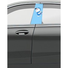 Pi Dekorasyon Araç Kapı Direk Kaplama Folyosu Desenli (Sağ Sol Takım)Uyumlu  (2 Adet) - 22X50 cm