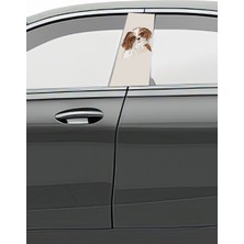 Pi Dekorasyon Araç Kapı Direk Kaplama Folyosu Desenli (Sağ Sol Takım) (2 Adet) - 22X50 cm