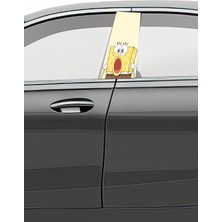 Pi Dekorasyon Araç Kapı Direk Kaplama Folyosu Desenli (Sağ Sol Takım) (2 Adet) - 22X50 cm