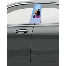 Pi Dekorasyon Araç Kapı Direk Kaplama Folyosu Desenli (Sağ Sol Takım) (2 Adet) - 22X50 cm