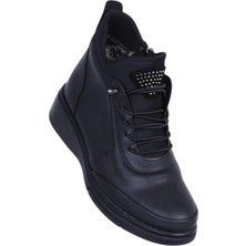 Ayakcenter Estelle 840 Cilt Siyah Kadın Içi Kürklü Düz Bot