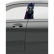 Pi Dekorasyon Araç Kapı Direk Kaplama Folyosu Desenli (Sağ Sol Takım) (2 Adet) - 22X50 cm