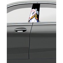 Pi Dekorasyon Araç Kapı Direk Kaplama Folyosu Desenli (Sağ Sol Takım) (2 Adet) - 22X50 cm