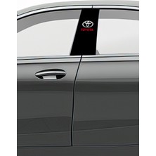 Pi Dekorasyon Araç Kapı Direk Kaplama Folyosu Desenli (Sağ Sol Takım) (2 Adet) - 22X50 cm