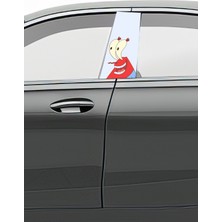 Pi Dekorasyon Araç Kapı Direk Kaplama Folyosu Desenli (Sağ Sol Takım) (2 Adet) - 22X50 cm