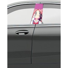 Pi Dekorasyon Araç Kapı Direk Kaplama Folyosu Desenli (Sağ Sol Takım) (2 Adet) - 22X50 cm