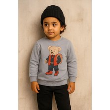 Katia & Bony Çocuk Teddy Baskılı Eşofman Takımı Gri