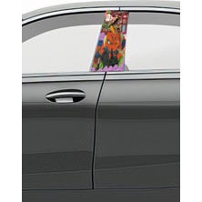 Pi Dekorasyon Araç Kapı Direk Kaplama Folyosu Desenli (Sağ Sol Takım) (2 Adet) - 22X50 cm